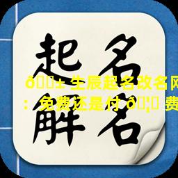 🐱 生辰起名改名网：免费还是付 🦍 费